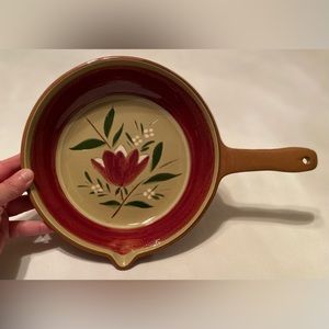 Stangl Pottery 'Magnolia' Open Skillet Mid Century Modern